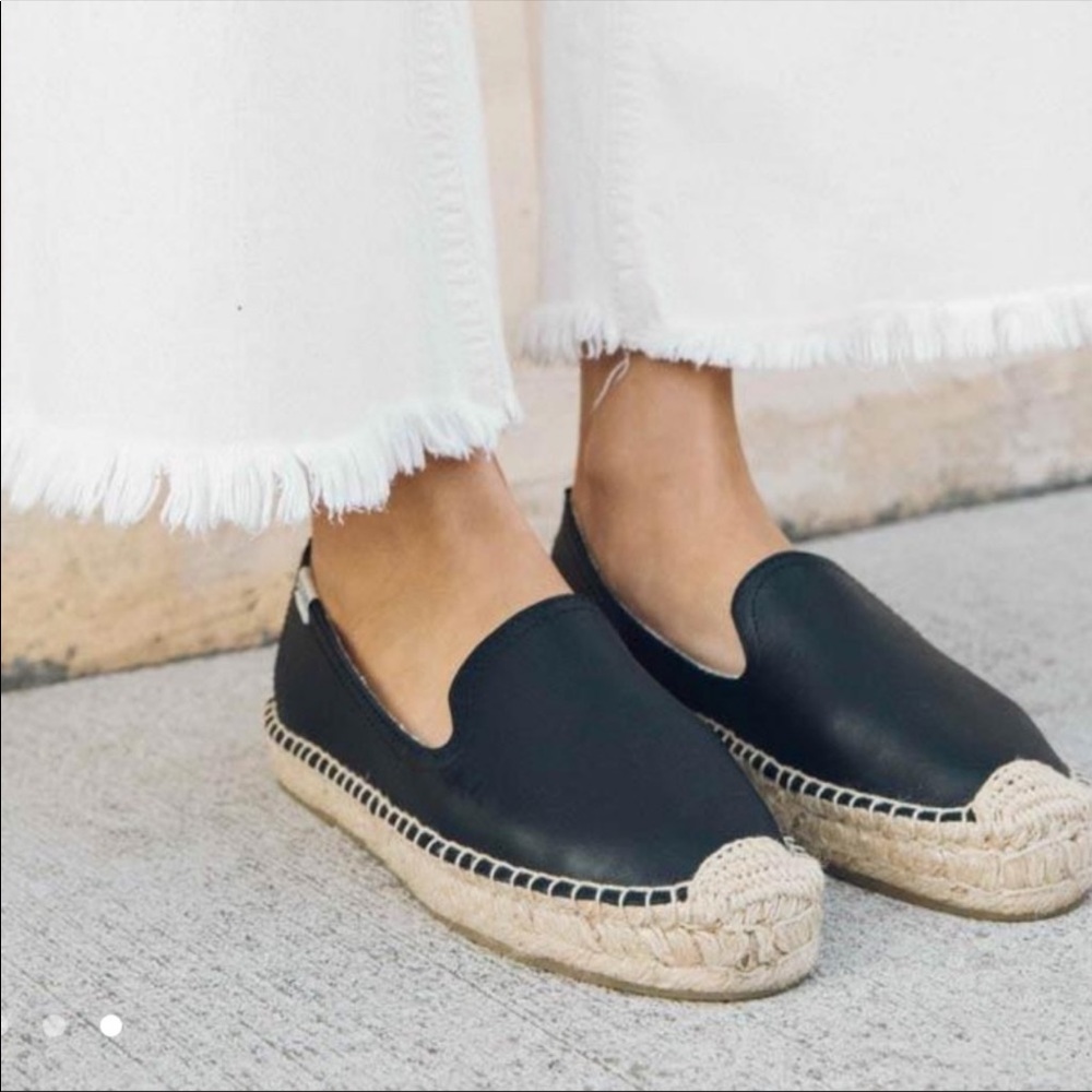 Soludos Black Platform Espadrille size 9